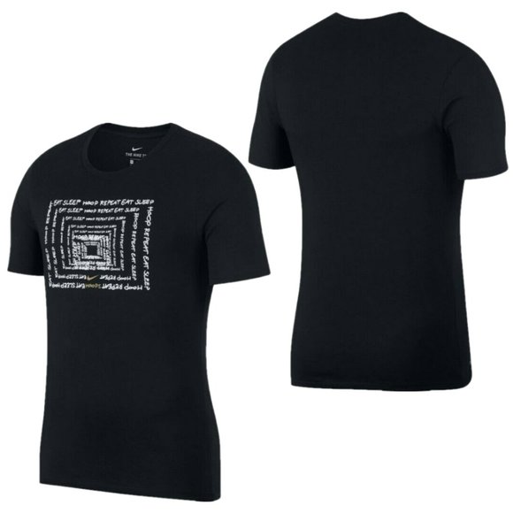 Nike Men's Graphic Black "Eat Sleep Hoop Repeat" - Picture 2 of 3